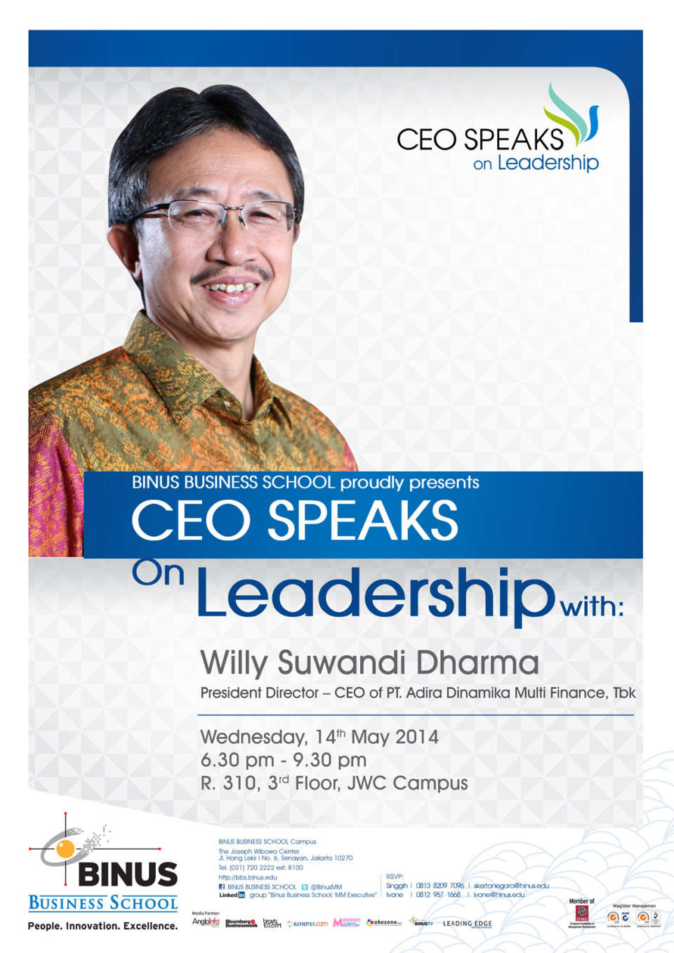 CEO SPEAKS ON LEADERSHIP WITH
PT Adira Dinamika Multi Finance, Tbk