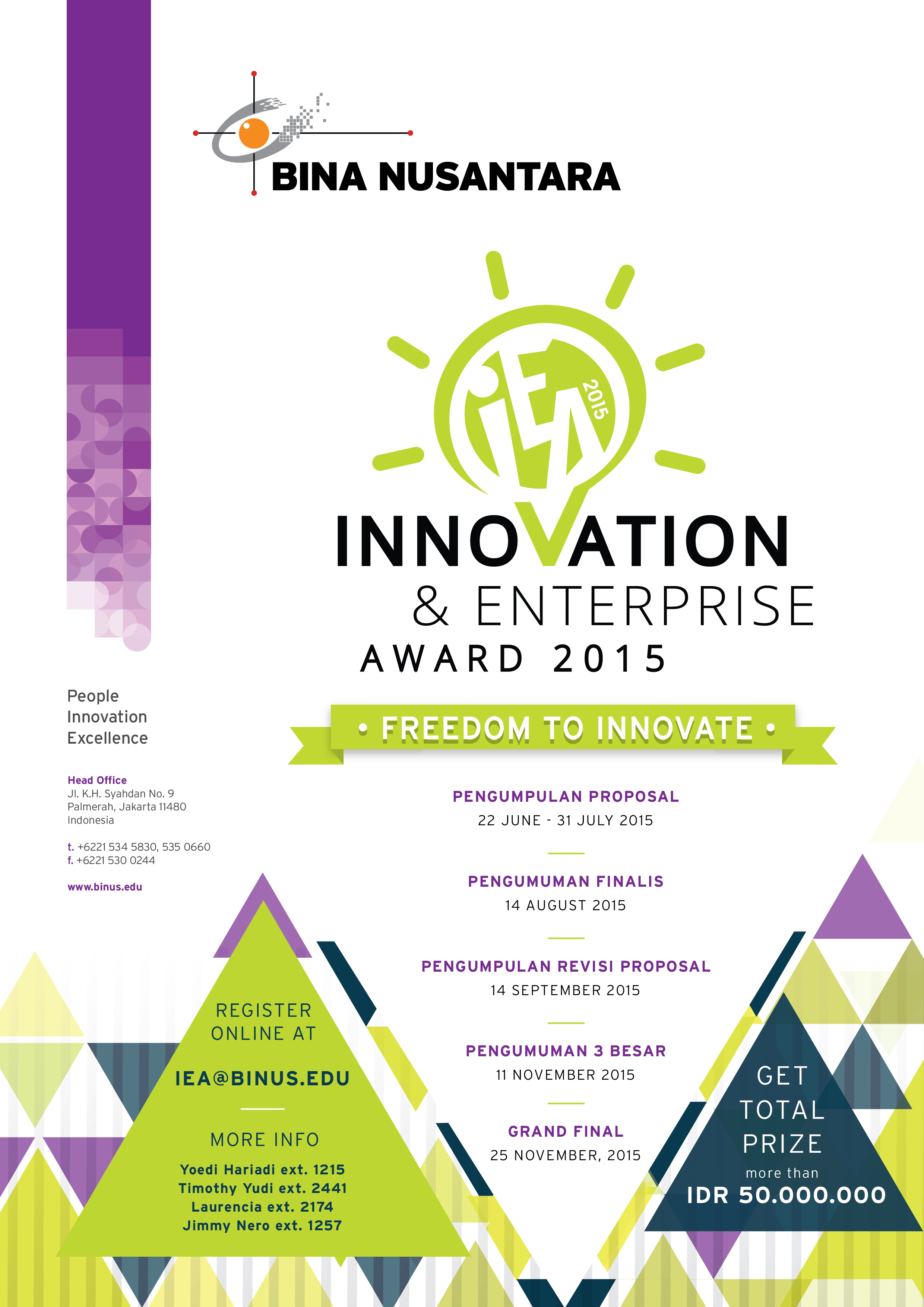 Innovation and Enterprise Award 2015 : Freedom to Innovate