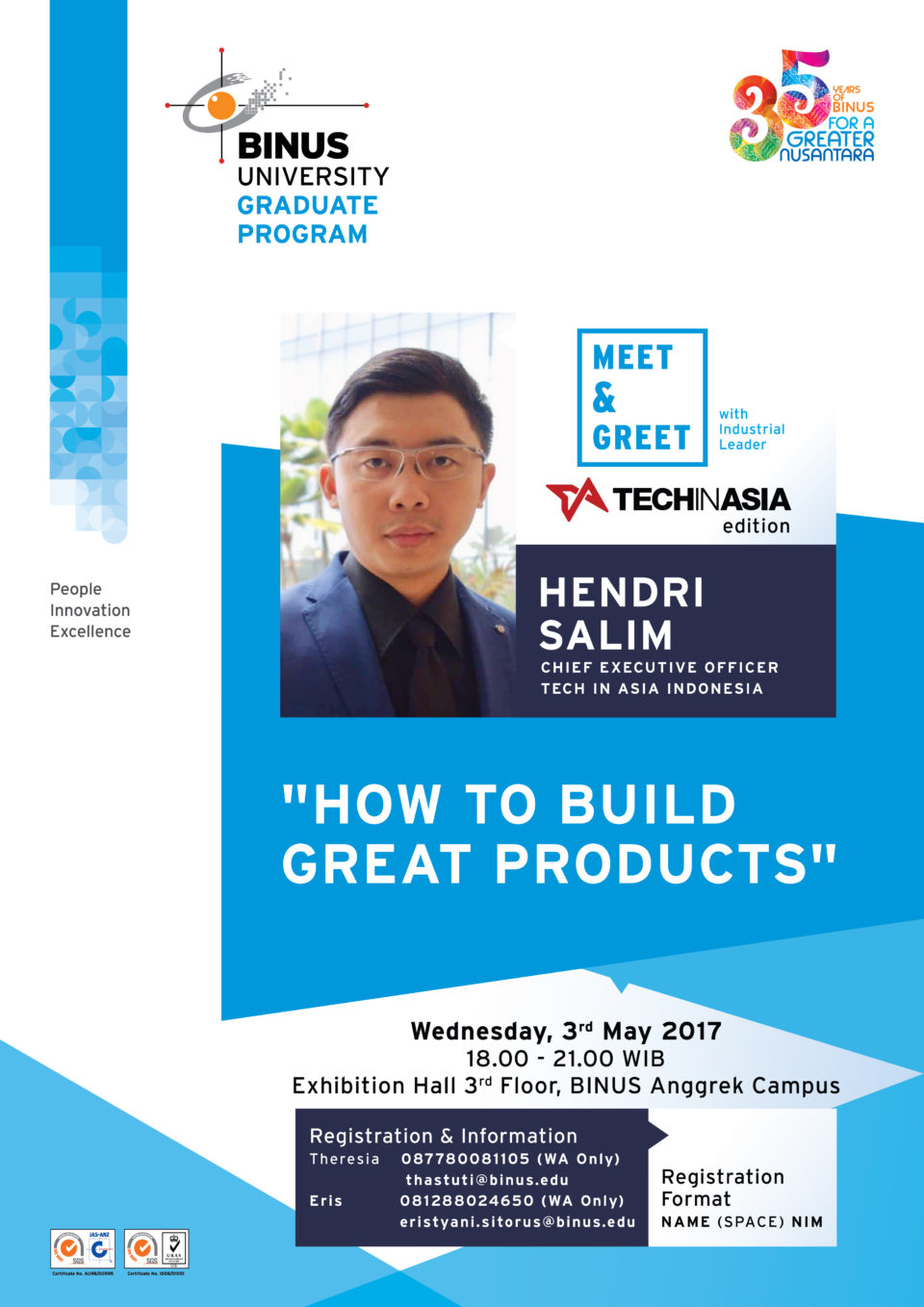 MEET & GREET with
CEO TECH IN ASIA INDONESIA