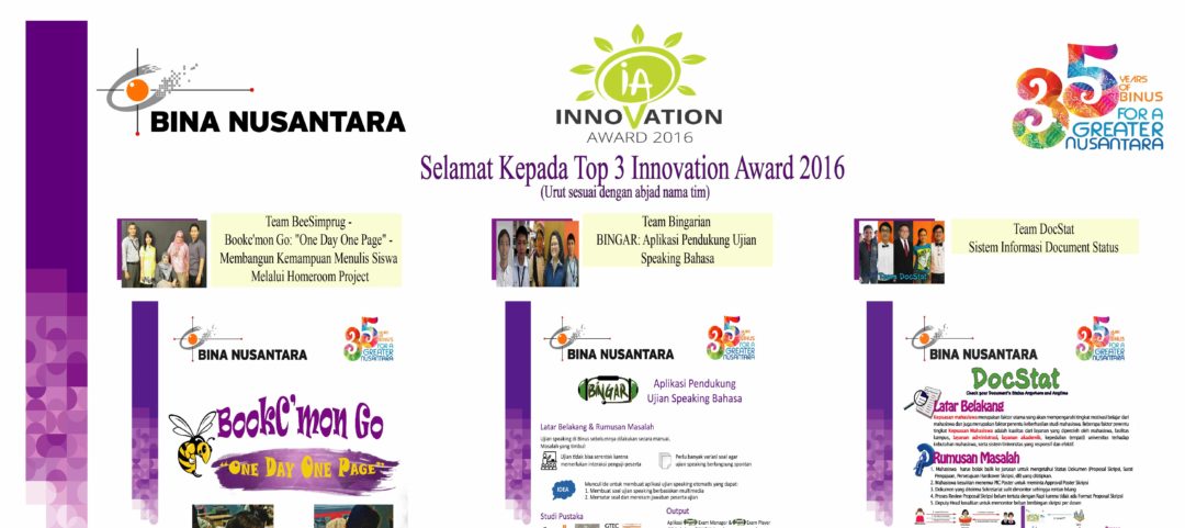 Top 3 Innovation Award 2016