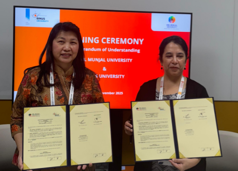 Perkuat Kolaborasi Akademik, BINUS University Bekerja Sama dengan BML Munjal University, India