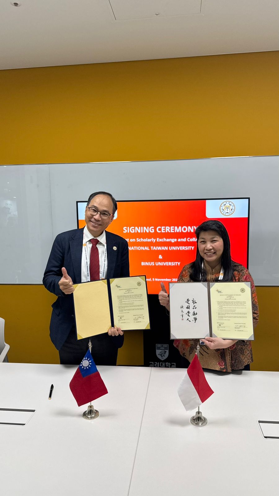 BINUS University dan National Taiwan University Jalin Kerja Sama untuk Perluas Kolaborasi Akademik Internasional