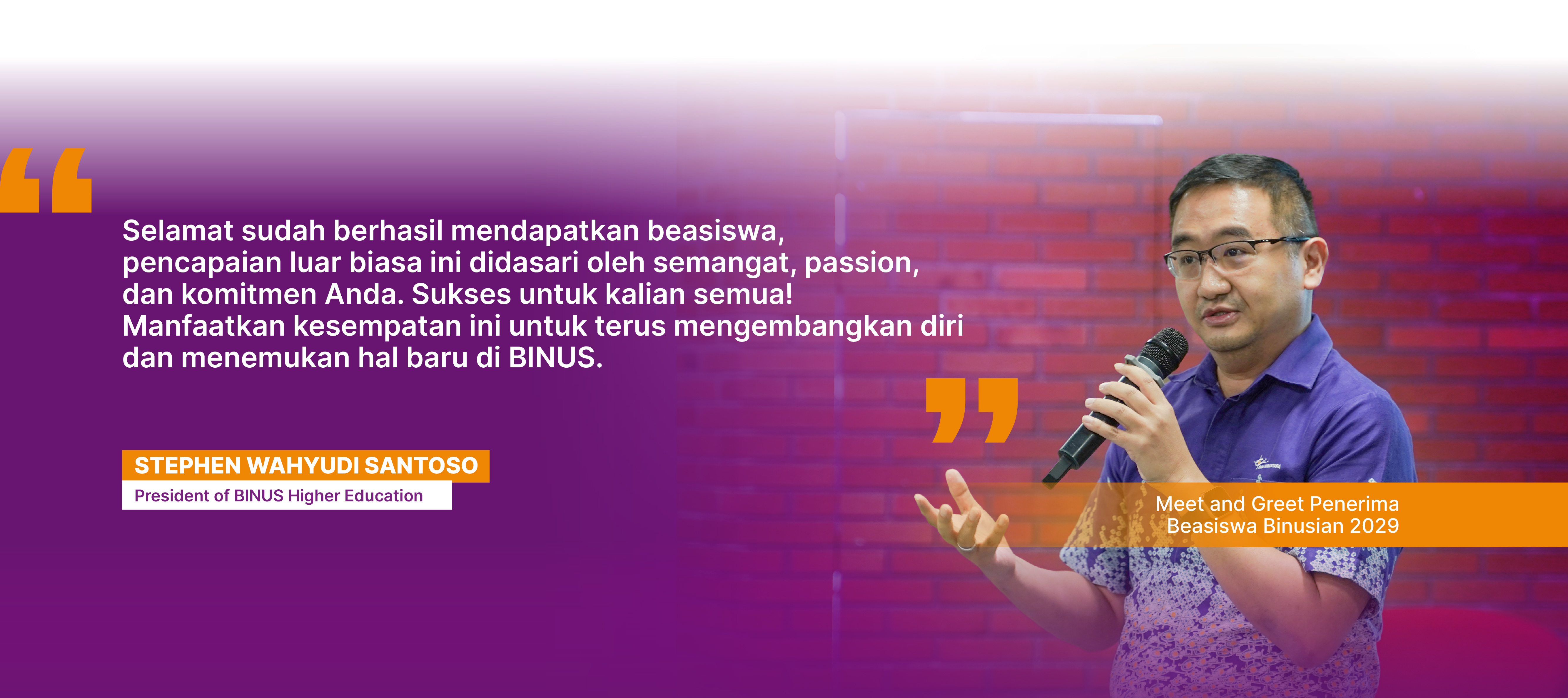 BINUS Perkuat Komitmen dalam Mengapresiasi Generasi Muda Berprestasi melalui Meet and Greet Penerima Beasiswa Binusian 2029